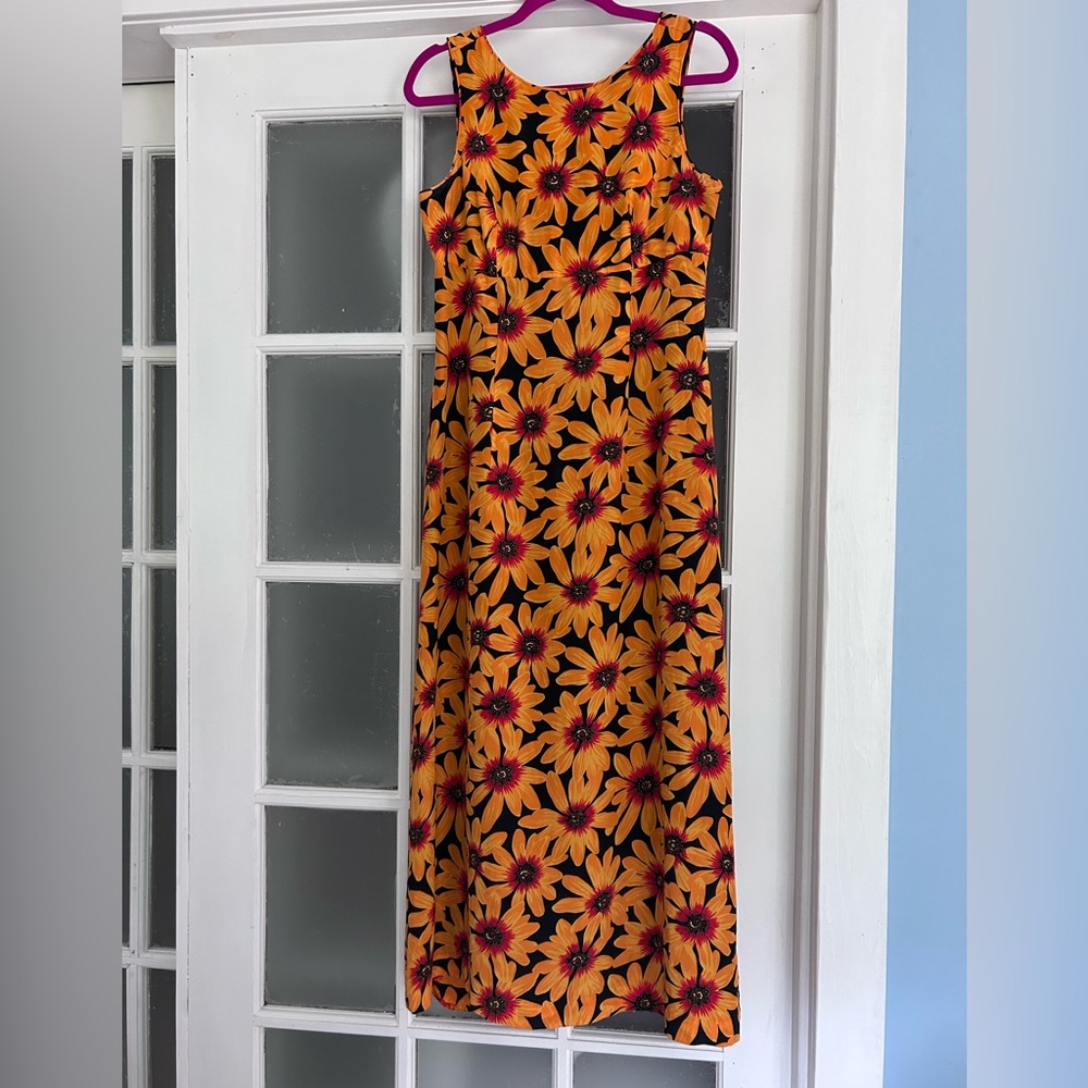 Silk Vintage Spenser Jeremy Sunflower Dress sz 8